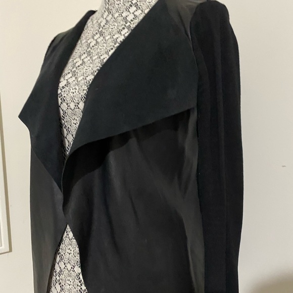 ZARA Faux Leather Cardigan/Blazer - Picture 2 of 4